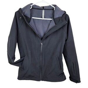 Fabletics Womens Black Full Zip Long Sleeve Fleece‎ Lined Jacket Size Small